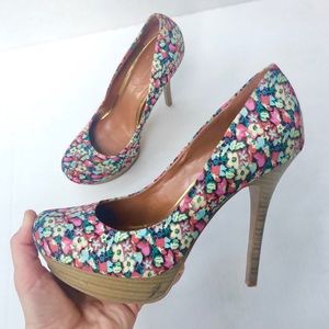 Jessica Simpson Floral Heels Size 7